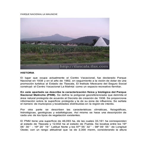 Parque nacional la malinche