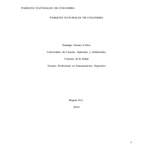 Técnico Profesional en Entrenamiento Deportivo-Parques naturales