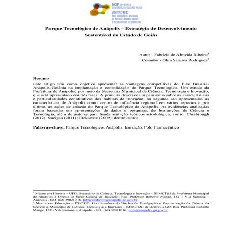 Parque tecnologico de Anápolis