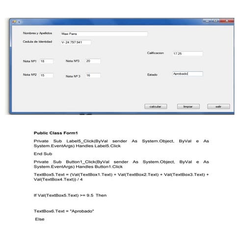 Parra maxi IF THEN ELSE