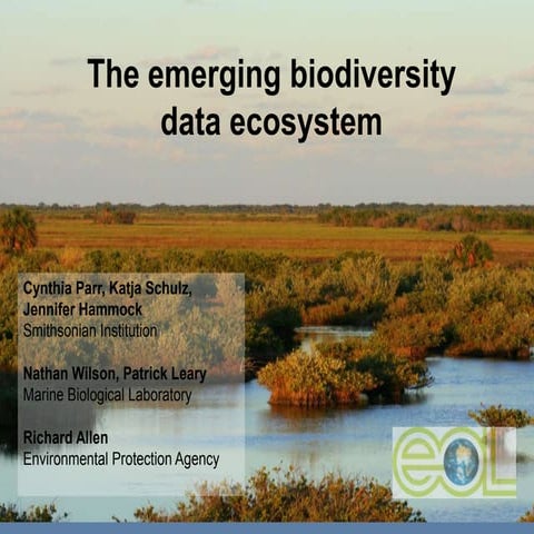 The emerging biodiversity data ecosystem