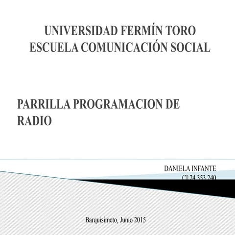 Parrilla programacion radial | PDF