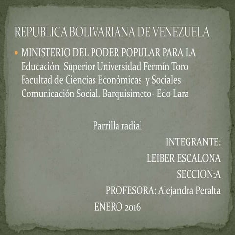 Parrilla radial shaddai 101.9 fm