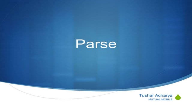 Intro to Parse