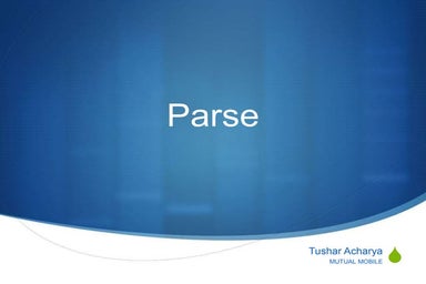 Intro to Parse