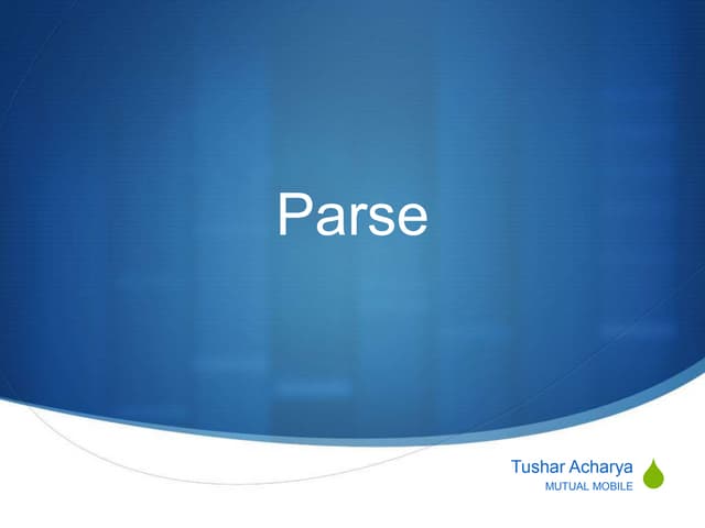 Intro to Parse