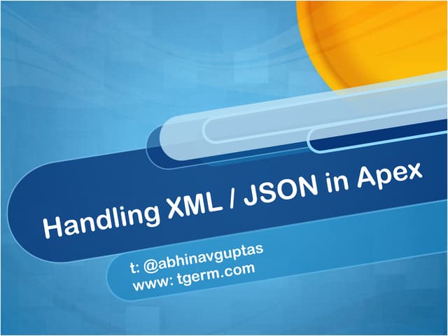 Parsing XML & JSON in Apex