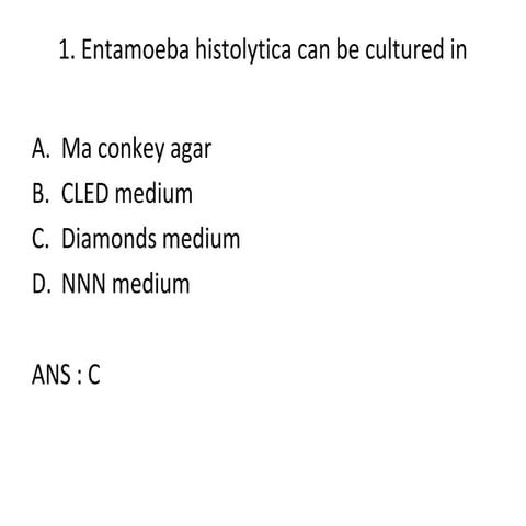 Parsitology mcq with answers