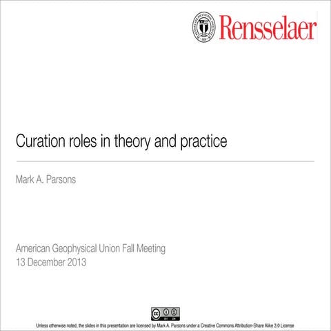 Curation roles in theory and practice