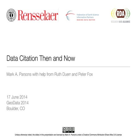 Parsons citation geodata2014