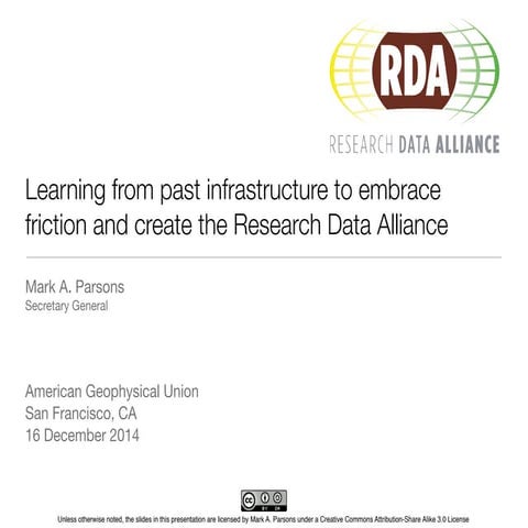 Learning from past infrastructure to embrace friction and create the Research...