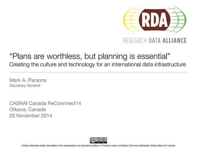 "Plans are worthless, but planning is essential"