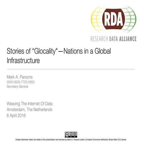 Stories of “Glocality"—Nations in a Global Infrastructure