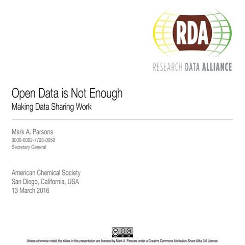 Open Data is Not Enough: Making Data Sharing Work