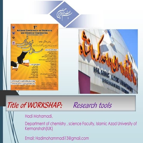 Workshop presentation.in research tools