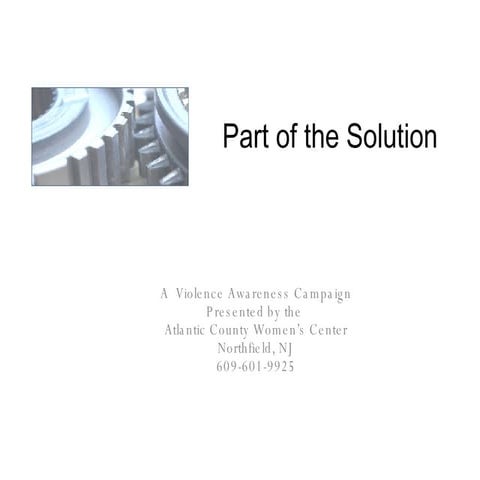 Part Of The Solution | PPT