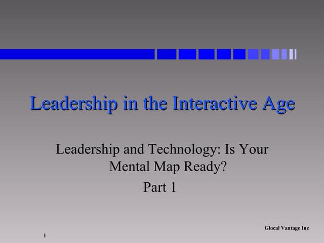 Leadership and Technology: Is Your Mental Map Ready?
