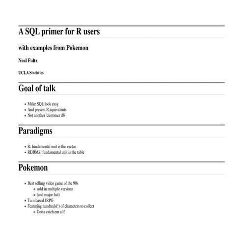 Los Angeles R users group - Dec 14 2010 - Part 1