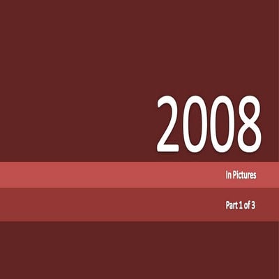 2008 in Pictures - Part 1 of 3