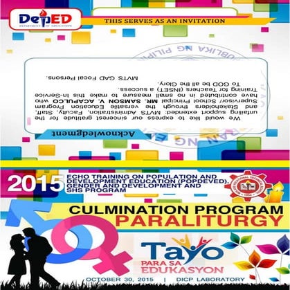 MVTS INSET Culmination Programme 2015