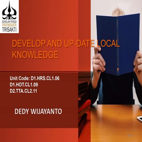 Part 1 develop and up-date local knowledge