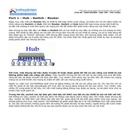 Part 1 hub - switch - router -www.key4_vip.info