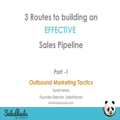 Outbound Marketing Tactics for an effective Sales Pipeline