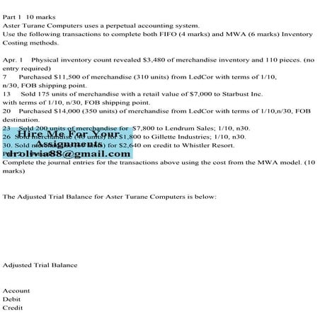 Part 1 � 10 marksAster Turane Computers uses a perpetual accountin.pdf
