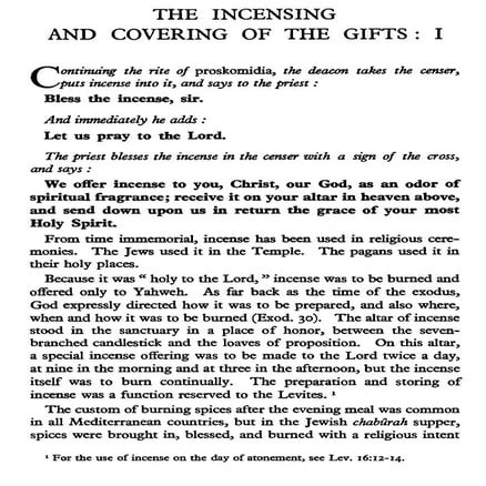 Part 15 notes incensing and covering of the gifts | PDF