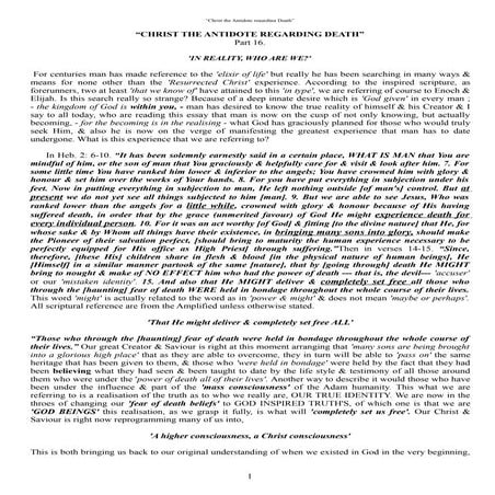 .Part 16. in reality, who are we;