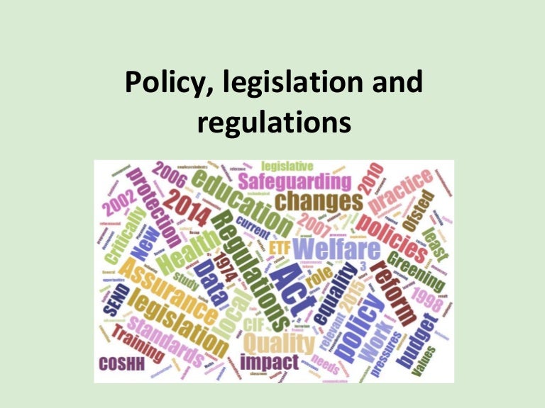 Part 1 educational policy, legislation and regulations