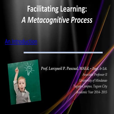 Part 1 facilitating learning intro