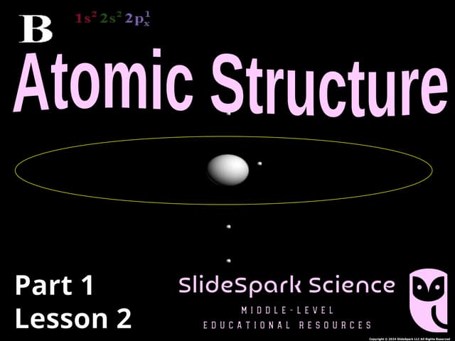 Structure of Atoms Lesson for Middle School from SlideSpark Science
