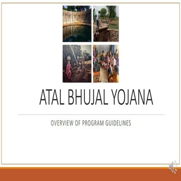 Atal Bhujal Yojana: Overview 