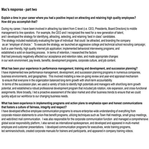 Mac's Response - part 2