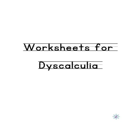 worksheet for dyscalulia