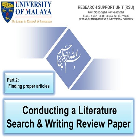 Conducting a Literature Search & Writing Review Paper, Part 2: Finding proper...