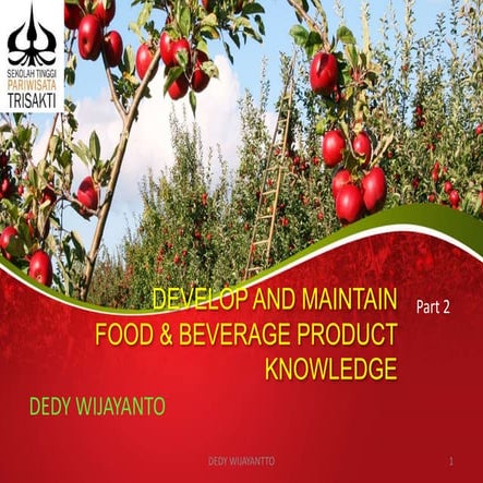 Part 2  food &amp; beverage product knowledge
