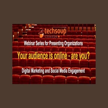 Digital Marketing 101 for Arts Presenters: What you need to know about webs...