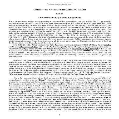 Part 28. a resurrection of life & of judgement   (.pdf)