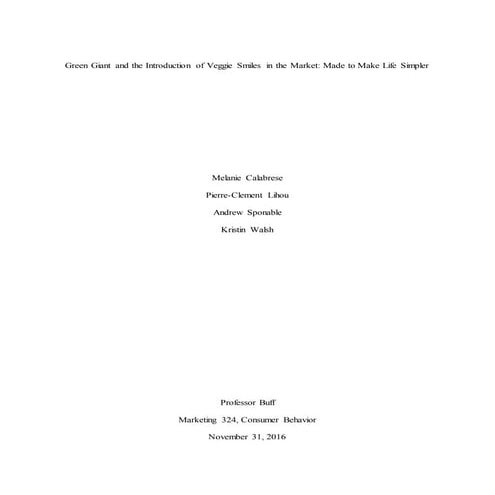 Veggie Smiles Project - Green Giant Company