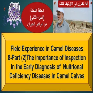 Part 2 Imortance of Inspection in Diagnosis of Camel Calf Diseases Prof Dr Ha...