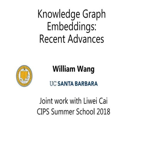 Knowledge Graph Embedding | PPT
