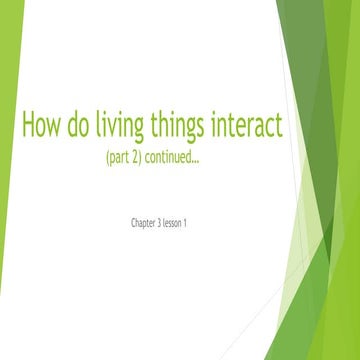 "How living things interact?" Part 2