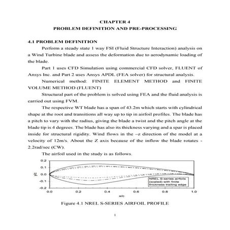 Horizontal axis wind turbine blade- 1way FSI analysis