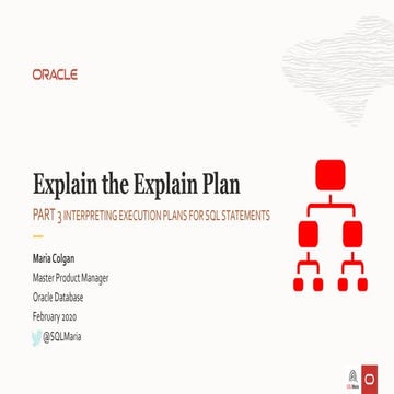Part3 Explain the Explain Plan | PPT