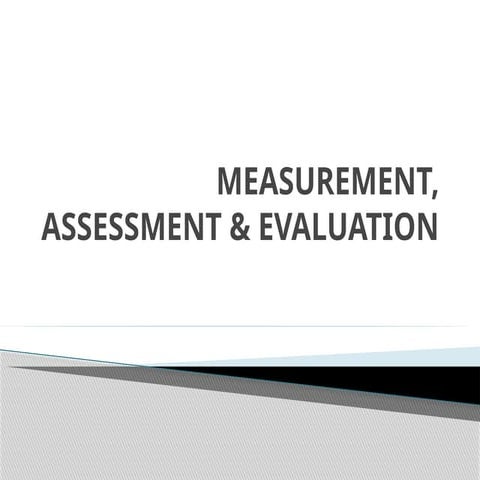 Part 3 MEASUREMENT, ASSESSMENT & EVALUATION.pptx