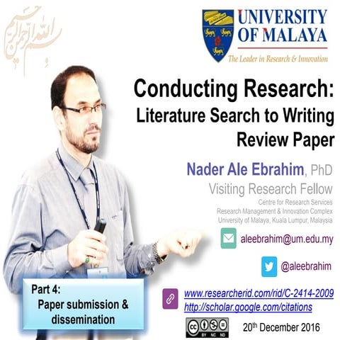 Conducting Research: Literature Search to Writing Review Paper, Part 4: Paper...
