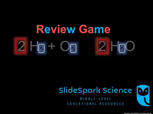 Quiz Balancing Chemical Equations, Moles, Molar Mass, Subscripts and Coefficients from SlideSpark Science