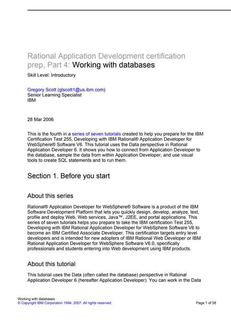 Part 4 working with databases